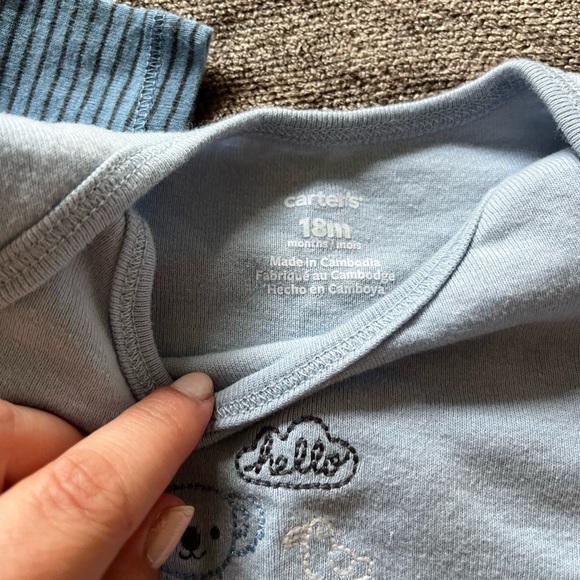 2 Blue Carter’s 18 Month Baby Onesies - Picture 6 of 6